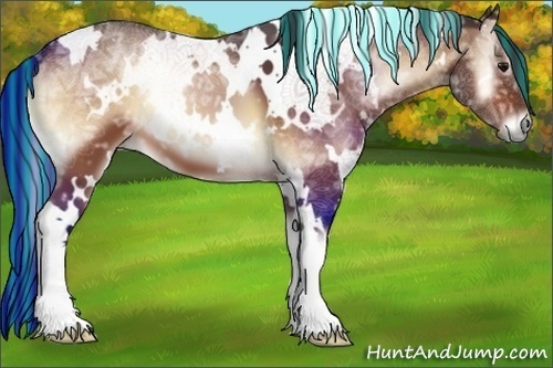 Horse Color:Painted White Spotted Bay Ice Onyx