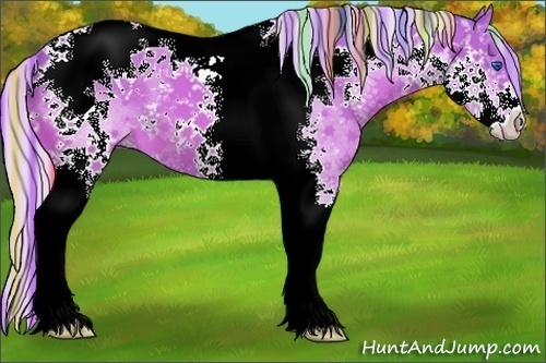 Horse Color:Painted Watercolor Silver Brown Splash Tobiano 