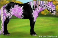 Horse Color:Painted Watercolor Silver Brown Splash Tobiano 