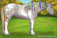 Horse Color:Painted Nacre Silver Black Tobiano 