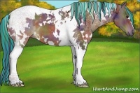 Horse Color:Painted Nacre White Spotted Brown Tobiano 