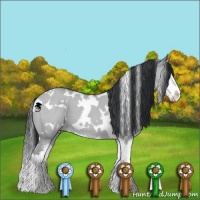 Horse Color:White Spotted Classic Champagne Chinchilla Dun Splash 