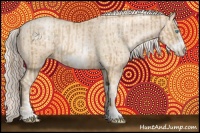 Horse Color:White Spotted Chocolate Palomino Pearl Frame  and White Spotted Gold Cream Champagne Pearl Sabino Frame 