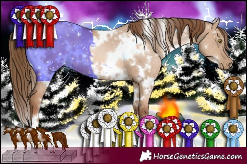 Horse Color:White Spotted Liver Red Dun Pearl 