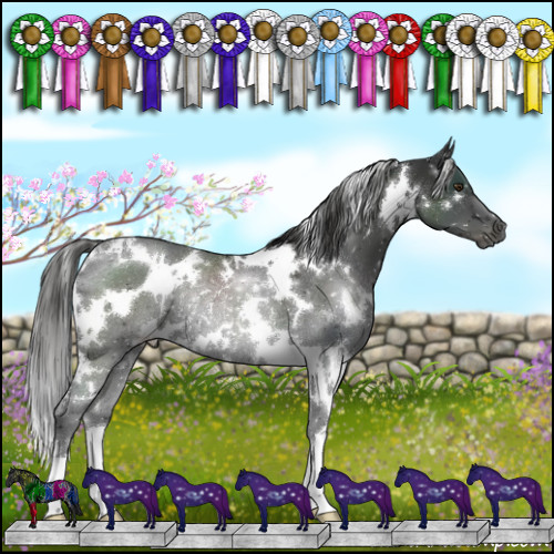 Horse Color:White Spotted Liver Chestnut Rabicano