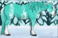 Horse Color:Watercolor White Spotted Black 