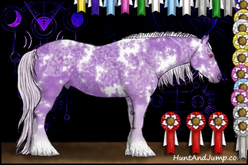 Horse Color:Watercolor White Spotted Chocolate Silver Black Chinchilla Ice Sabino