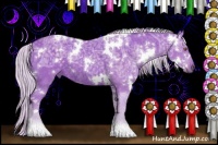 Horse Color:Watercolor White Spotted Chocolate Silver Black Chinchilla Ice Sabino
