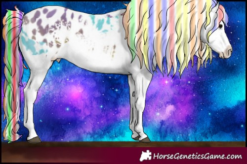Horse Color:Painted Watercolor Brown Tobiano Varnish  and Painted Watercolor White Spotted Brown Tobiano Varnish 