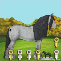 Horse Color:Classic Champagne Chinchilla Dun Brindle 