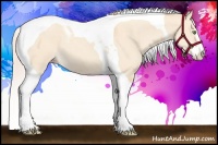 Horse Color:Silver Amber Champagne Dun Sabino Tobiano