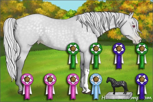 Horse Color:Silver Black Chinchilla Pearl 