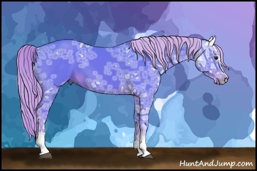 Horse Color:Watercolor White Spotted Liver Chestnut Ice