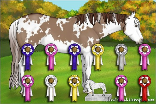 Horse Color:Gray White Spotted Red Dun Splash 