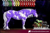 Horse Color:Watercolor White Spotted Chocolate Silver Black Chinchilla Sabino