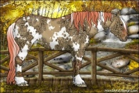 Horse Color:Watercolor White Spotted Liver Red Dun Ice