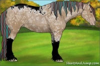 Horse Color:Painted Classic Champagne Ice Tobiano 