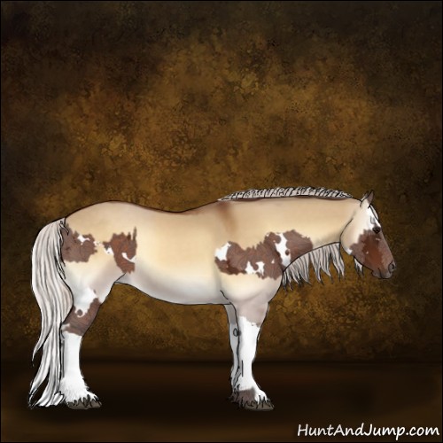 Horse Color:White Spotted Silver Brown Ice  and Silver Buckskin Onyx Splash 
