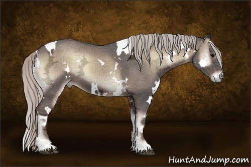 Horse Color:White Spotted Silver Blue Onyx Ice 