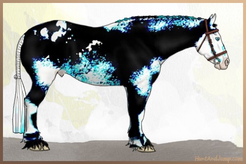 Horse Color:Cremello Roan Sabino Varnish 
