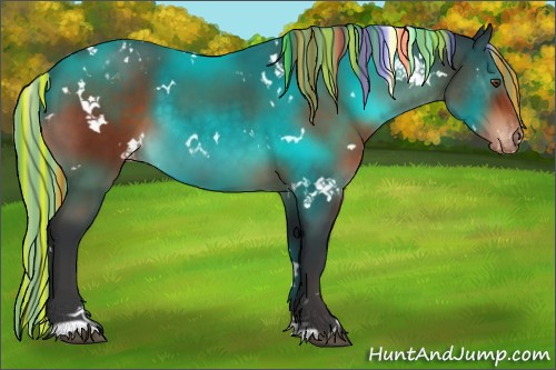 Horse Color:Painted White Spotted Brown Varnish 