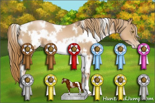 Horse Color:White Spotted Chestnut Pearl 