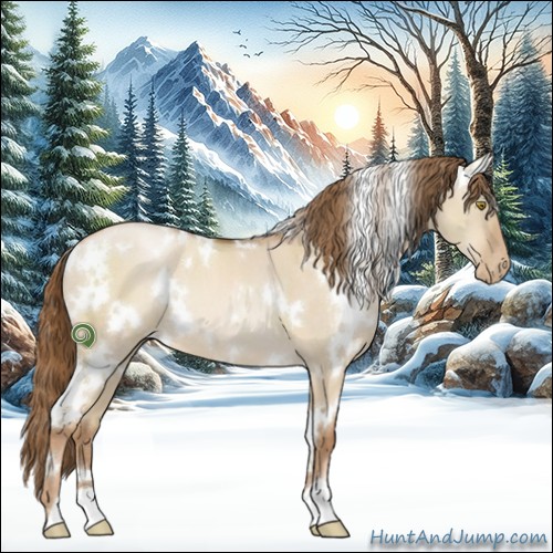 Horse Color:White Spotted Liver Red Dun Pearl 