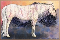 Horse Color:Nacre Watercolor Buckskin Roan Pearl Tobiano  and Silver Buckskin Roan Pearl 