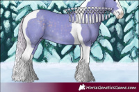 Horse Color:Watercolor Silver Smoky Black Splash Tobiano