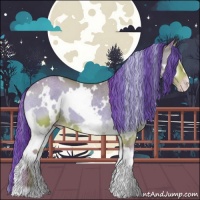 Horse Color:Painted Watercolor White Spotted Amber Champagne Onyx