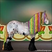 Horse Color:Painted White Spotted Silver Brown Pearl Onyx Splash 