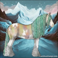 Horse Color:Painted Nacre Silver Amber Champagne Splash Varnish 