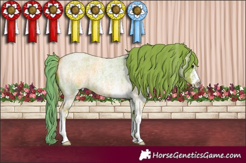 Horse Color:Watercolor White Spotted Red Roan 