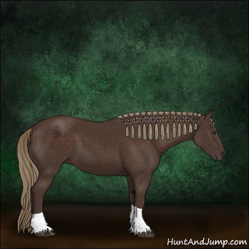 Horse Color:Liver Chestnut Tobiano 