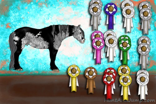 Horse Color:Black Ice Sabino Tobiano 