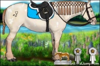 Horse Color:White Spotted Gold Champagne Dun 