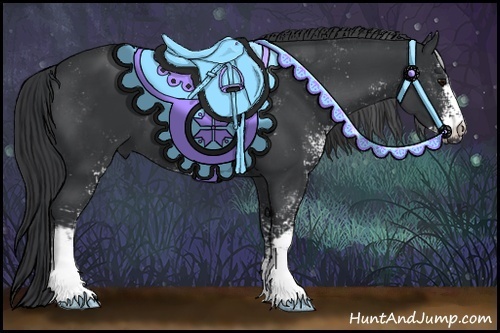 Horse Color:Black Sabino 