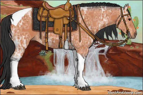 Horse Color:Bay Ice Tobiano 