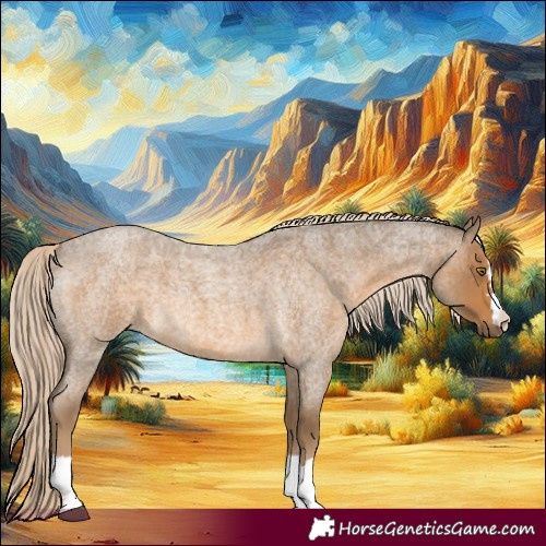 Horse Color:Chocolate Palomino Roan 