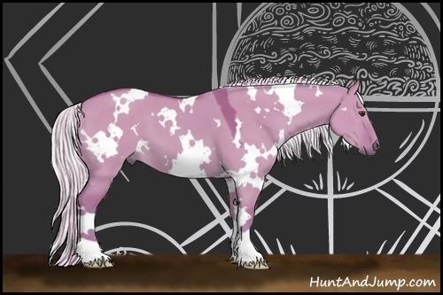 Horse Color:Watercolor White Spotted Silver Brown Dun