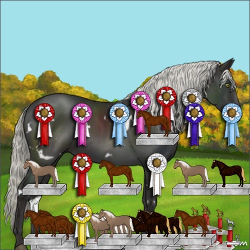 Horse Color:White Spotted Liver Chestnut Mushroom 