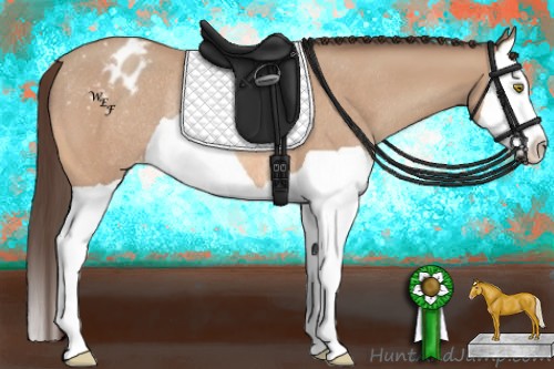 Horse Color:Amber Champagne Splash Varnish Rabicano