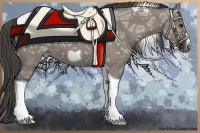 Horse Color:Grullo Ice Roan Tobiano Frame Varnish