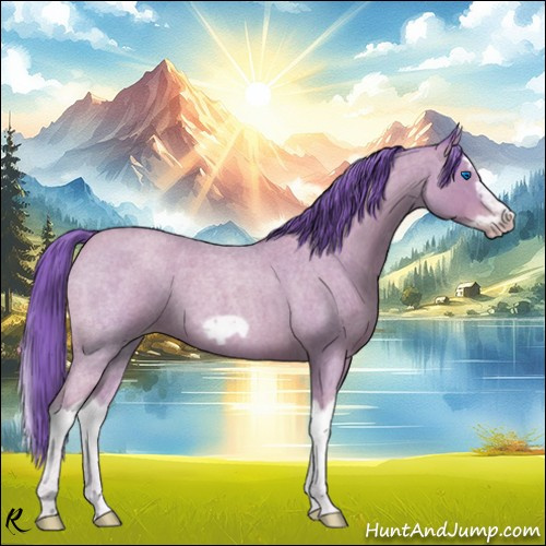 Horse Color:Watercolor Classic Cream Champagne Roan Splash Frame 