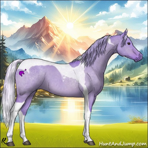 Horse Color:Watercolor Silver Bay Dun Tobiano Rabicano 