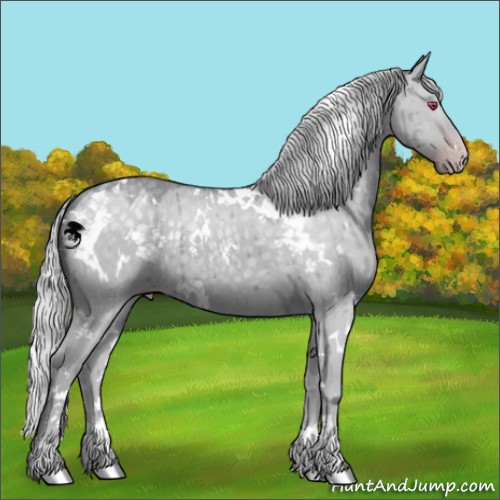 Horse Color:White Spotted Silver Classic Champagne Chinchilla Dun 