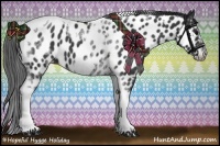 Horse Color:White Spotted Black Splash Tobiano Frame Near Leopard 