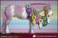 Horse Color:Watercolor White Spotted Chestnut Sabino 