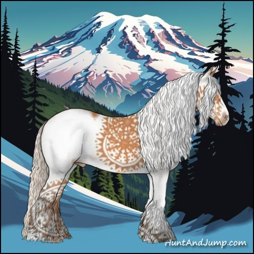 Horse Color:White Spotted Silver Bay Frame