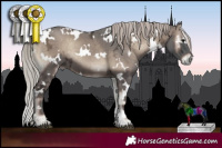 Horse Color:White Spotted Silver Blue Onyx Ice and White Spotted Silver Blue Onyx Ice